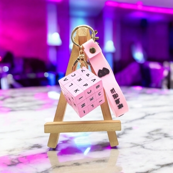 Boutique Accessories - NEW Black Pink Cube Kpop Keychain